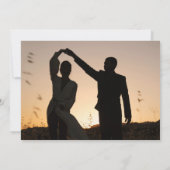 ミニマエレガントリスト写真結婚式招待状 招待状 (裏面)