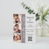 ミニマエレガントリスト写真3枚qrコード セーブザデート (スタンド正面)