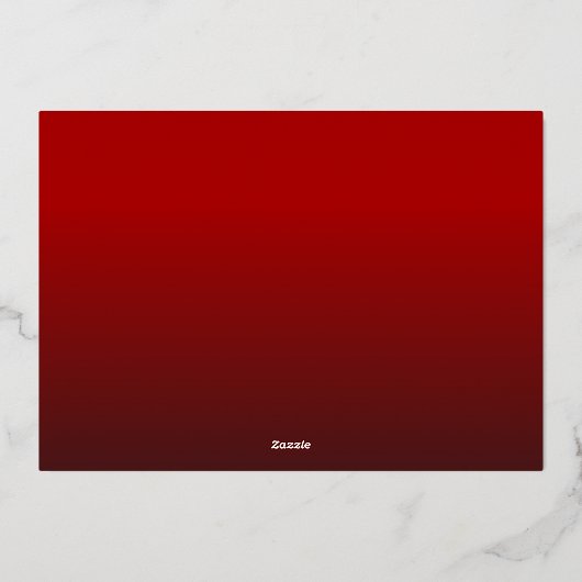 ミニマエレガントリスト写真40結婚周年 箔招待状 (裏面)