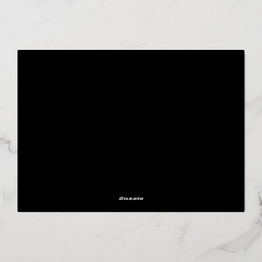 ミニマエレガントリスト写真50結婚周年 箔招待状 (裏面)