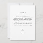 ミニマエレガントリスト写真Be Myメイド・オブ・オーナー(花嫁付き添い人) 招待状 (裏面)