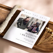 ミニマエレガントリスト写真Date Cardを保存 セーブザデート