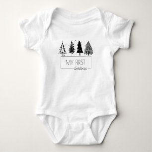 ミニマエレガントリスト初めてのクリスマス ベビーボディスーツ