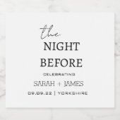 ミニマエレガントリスト前夜パーティーボトル スパークリングワインラベル (シングルラベル)