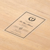 ミニマエレガントリスト医学校卒業 アクリル招待状 (レイダウン)