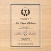 ミニマエレガントリスト医学校卒業 アクリル招待状 (正面)