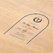 ミニマエレガントリスト医学校卒業 アクリル招待状 (レイダウン)