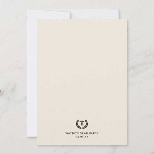 ミニマエレガントリスト医学校卒業 招待状 (裏面)