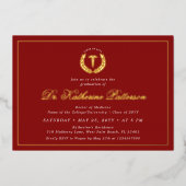 ミニマエレガントリスト医学校卒業 箔招待状 (正面)