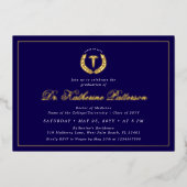 ミニマエレガントリスト医学校卒業 箔招待状 (正面)