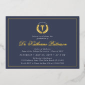 ミニマエレガントリスト医学校卒業 箔招待状 (正面)