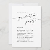 ミニマエレガントリスト卒業パーティーQRコード 招待状 (正面)