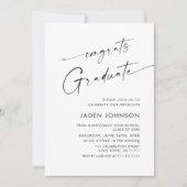 ミニマエレガントリスト卒業パーティーQRコード 招待状 (正面)