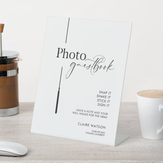 ミニマエレガントリスト卒業写真ゲストブック 台座サイン (インサイチュ)