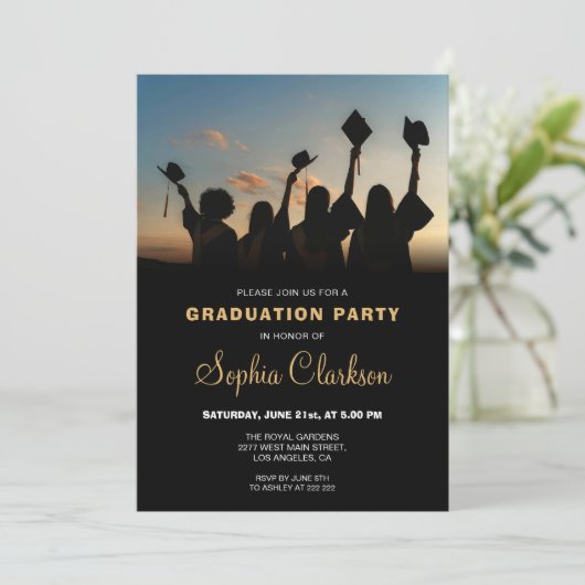 ミニマエレガントリスト卒業招待状 招待状 (スタンド正面)