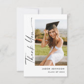 ミニマエレガントリスト卒業2写真 サンキューカード (正面)
