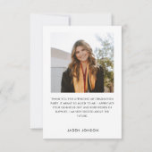 ミニマエレガントリスト卒業2写真 サンキューカード (裏面)