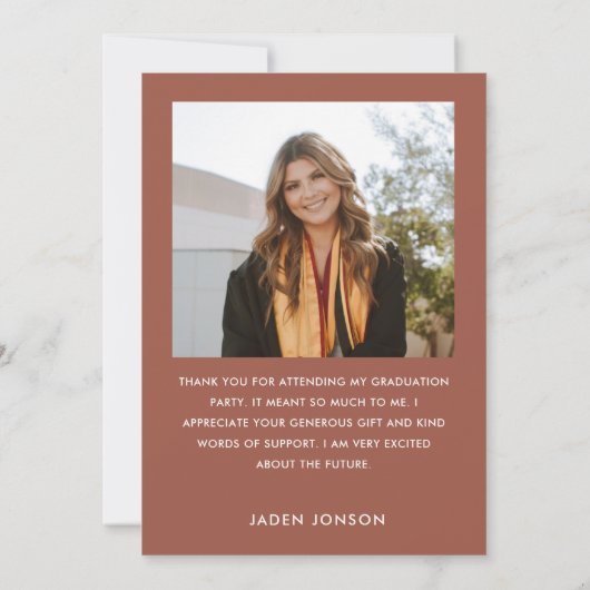 ミニマエレガントリスト卒業2写真 サンキューカード (裏面)