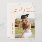 ミニマエレガントリスト卒業2写真QRコード サンキューカード (正面)