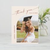 ミニマエレガントリスト卒業2写真QRコード サンキューカード (スタンド正面)