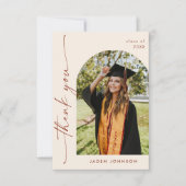 ミニマエレガントリスト卒業2写真QRコード サンキューカード (正面)