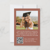 ミニマエレガントリスト卒業2写真QRコード サンキューカード (裏面)