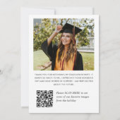 ミニマエレガントリスト卒業2写真QRコード サンキューカード (裏面)