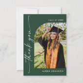 ミニマエレガントリスト卒業2写真QRコード サンキューカード (正面)