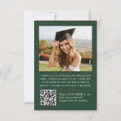 ミニマエレガントリスト卒業2写真QRコード サンキューカード (裏面)