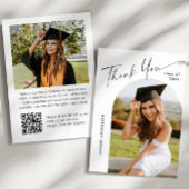 ミニマエレガントリスト卒業2写真QRコード サンキューカード