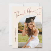 ミニマエレガントリスト卒業2写真QRコード サンキューカード (正面)