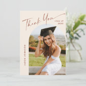 ミニマエレガントリスト卒業2写真QRコード サンキューカード (スタンド正面)