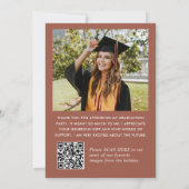 ミニマエレガントリスト卒業2写真QRコード サンキューカード (裏面)