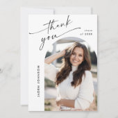 ミニマエレガントリスト卒業2写真QRコード サンキューカード (正面)