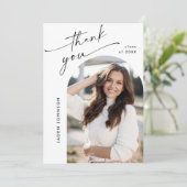 ミニマエレガントリスト卒業2写真QRコード サンキューカード (スタンド正面)