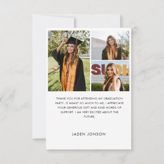 ミニマエレガントリスト卒業4写真 サンキューカード (裏面)