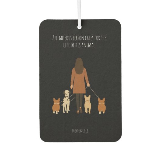 ミニマエレガントリスト女性ドッグウォーカー カーエアーフレッシュナー (正面)