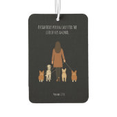 ミニマエレガントリスト女性ドッグウォーカー カーエアーフレッシュナー (裏面)