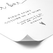 ミニマエレガントリスト好きシガーバーの結婚サイン ポスター (角)