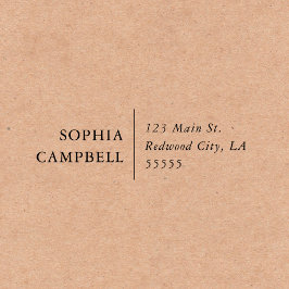 ミニマエレガントリスト差出人住所自己インク セルフインキングスタンプ