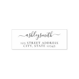 ミニマエレガントリスト差出人住所 セルフインキングスタンプ