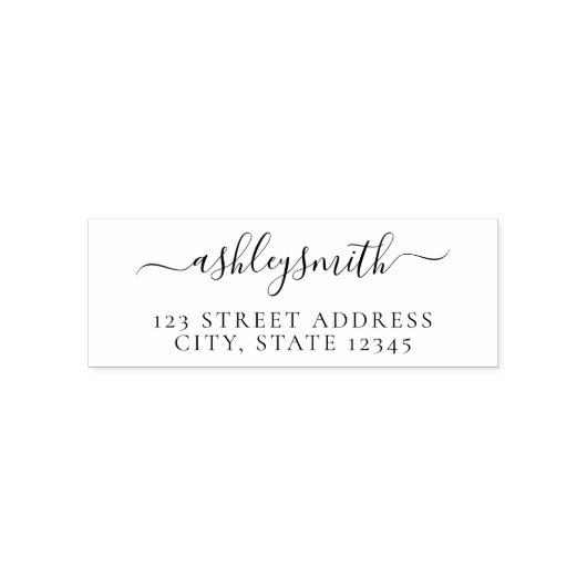 ミニマエレガントリスト差出人住所 セルフインキングスタンプ (デザイン)