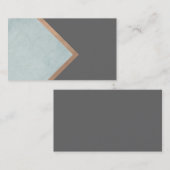 ミニマエレガントリスト幾何学デザインブルーとグレー 名刺 (正面/裏面)