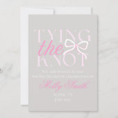 ミニマエレガントリスト彼女が結び目ブライダル 招待状 (正面)
