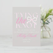 ミニマエレガントリスト彼女が結び目ブライダル 招待状 (スタンド正面)