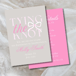 ミニマエレガントリスト彼女が結び目ブライダル 招待状