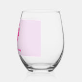 ミニマエレガントリスト我々愛ママ名前をカスタムする ステムなしワイングラス (左)