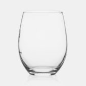 ミニマエレガントリスト我々愛ママ名前をカスタムする ステムなしワイングラス (左)