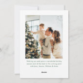 ミニマエレガントリスト手描きクリスマス2写真 シーズンカード (裏面)