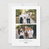 ミニマエレガントリスト手描きクリスマス3写真 シーズンカード (裏面)